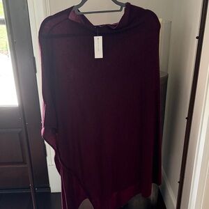 Ann Taylor Burgundy Poncho